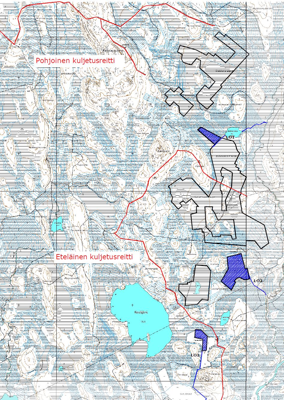 14 Kuva 4-2. Kuvassa on rajattu mustalla Vapo Oy:n hallussa olevat alueet sekä esitetty punaisella alustavat kuljetusreitit. 4.2.2 Hankkeen perustelut Turpeen loppuminen vanhoilla tuotantoalueilla edellyttää uusien turvesoiden kunnostamista ja ottamista tuotantoon alueellisen energiahuoltovarmuuden turvaamiseksi.