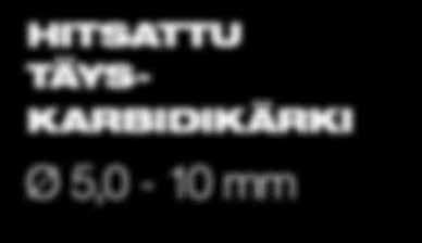 KPL SETTI SIVU 22 SISÄLTÄÄ: Ø 35, 44, 51, 57, 68, 76 mm 1 x kara keskioporanterällä 2 x