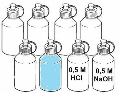 Tehtävä 3. Tutkittavina ovat tippapulloissa seuraavien suolojen vesiliuokset: AgNO 3, CuSO 4, NaCl, Na 2 CO 3, NH 4 Cl, Sr(NO 3 ) 2. Kaikkien konsentraatio on 0,5 M.