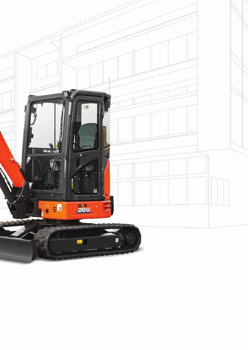 ZX26U-6 Mukava ohjaamo Leveä, säädettävä,
