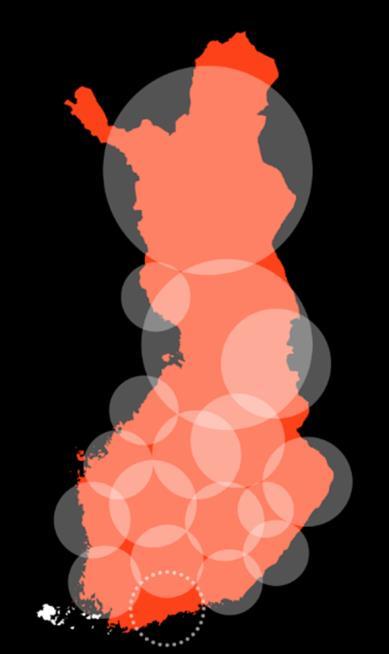 YHTEISÖ UNA edustaa yhteistyötä 2 7 23 YHTIÖ OHJELMAT 21 19 sairaanhoitopiiriä 5