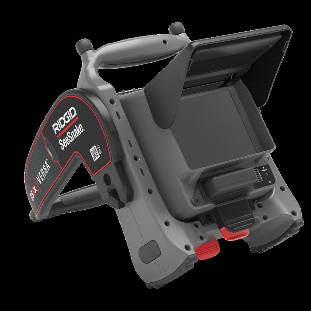 SeeSnake CS6x Versa yleiskuvaus Kuvaus RIDGID SeeSnake CS6x Versa, Wi-Fi-toiminnalla varustettu raportointimonitori on ergonominen ja kattava ratkaisu median tallentamiseen ja tarkastustulosten