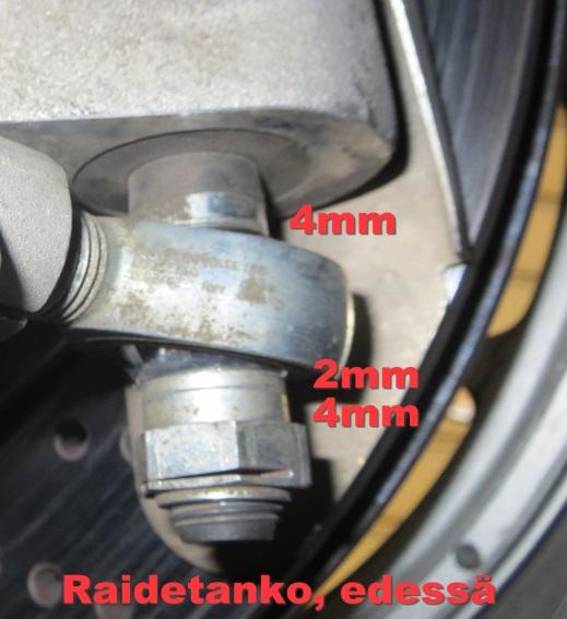 Raidetankojen ja takapään säätötankojen