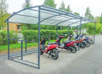Yhteen moduuliin mahtuu 5 pyöräpaikkaa.