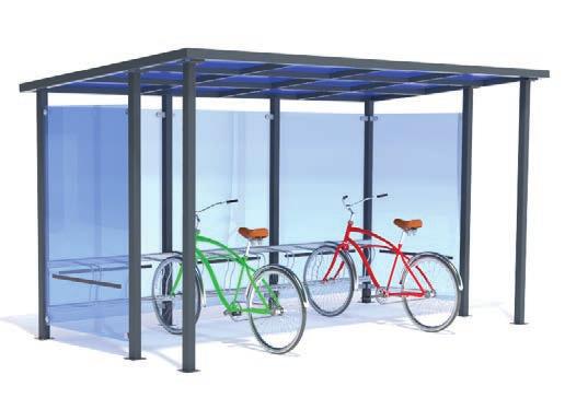 materiaali jauhepolttomaalattu teräs runkoputket 80 x 80 mm polykarbonaattikate seinät karkaistua lasia penkin istuinosat maalattua mäntyä syvyys 1450 mm korkeus 2421 mm pituus 3731 mm asennus