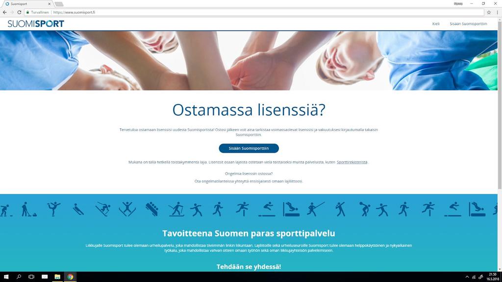 1. Mene osoitteeseen www.suomisport.