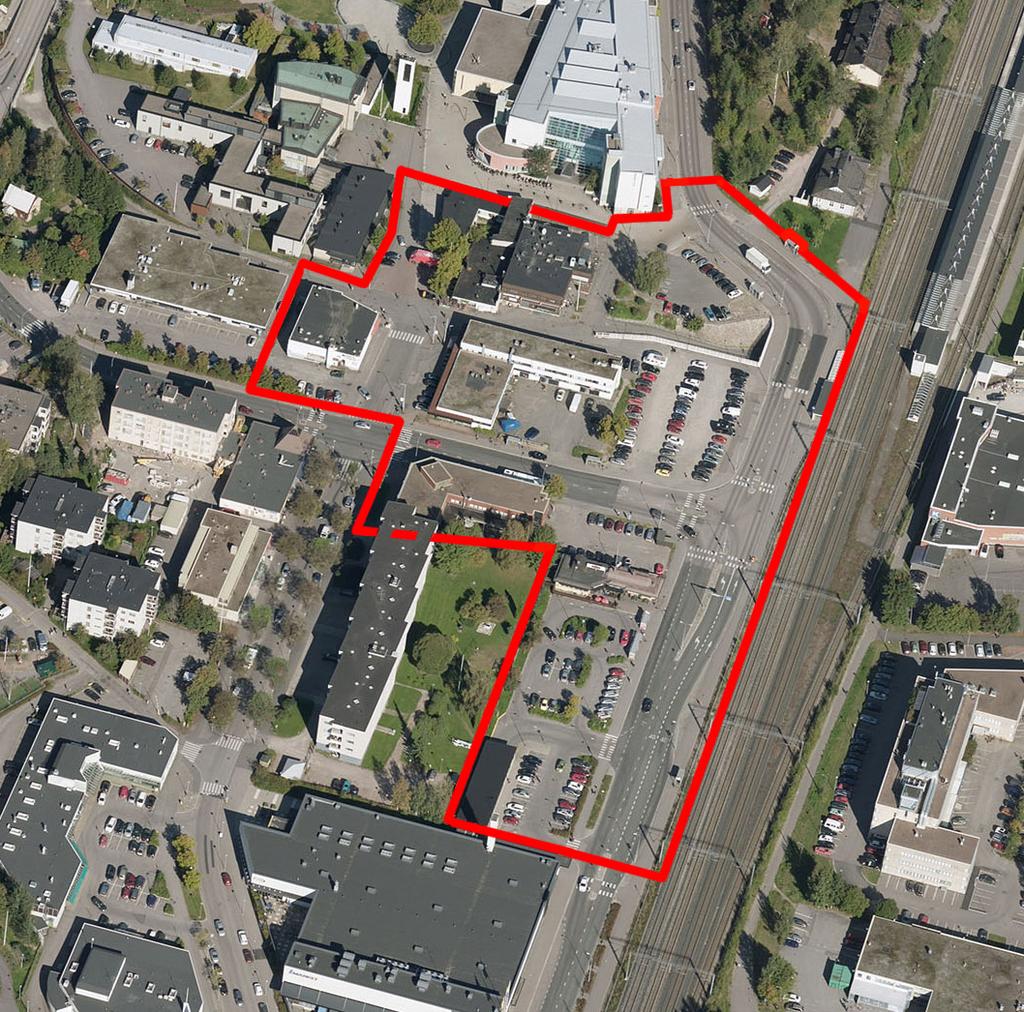 Osallistumis- ja arviointisuunnitelma nro 002339, 24.5.2019 sivu 2 Korson asema Korsontie Urpiaisentie Kaavamuutosalueen rajaus vuoden 2016 viistoilmakuvassa. MITÄ ALUEELLE SUUNNITELLAAN? 1.