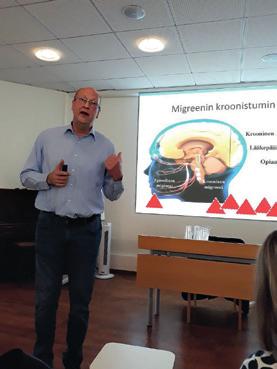 Luennot, messut ja tapahtumat Neurologi Markku Nissilä luennoi keväällä Turussa ja neurologi Mikko Kallela syyskuussa migreeniviikolla Helsingissä.
