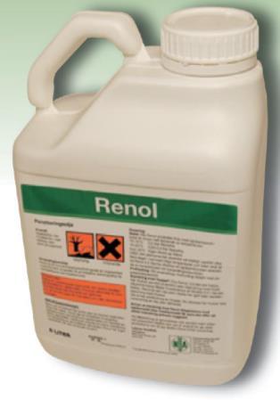 Renol-öljy - Käyttömäärä riippuu ympäristön lämpötilasta: 10-15 C lämpötilassa käyttömäärä on 0,5 l/ha. 15-20 C lämpötilassa määrä on 0,25-0,3 l/ha.