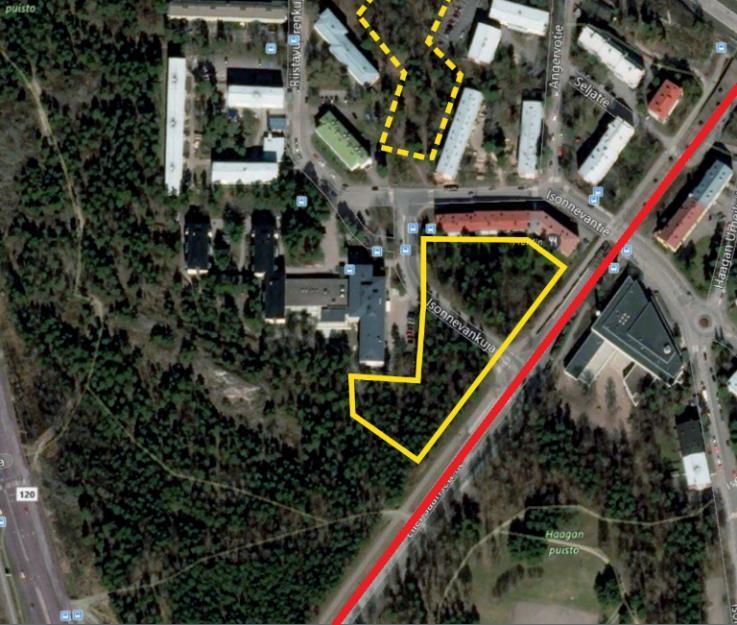 LIITO-ORAVAN YDINALUEITA ELIEL SAARISENTIE 04/2018 (Enviro) 2016 ollut tyhjä Todennäköisin pesäpaikka ydinaluerajauksen p-päässä Katkoviivalla