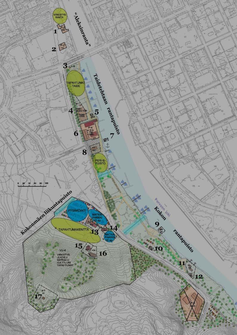 Tarjouskohteet Aleksinranta 1. Rantapaviljonki 2. Rantakahvila Taidetehtaan rantapuisto 3. Kioski 4. Kulttuurirakennus 5. Kanootti- ja soutuvenevaja 6. Wiléniuksen telakkakortteli 7.