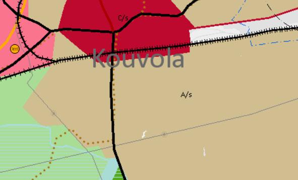 Kuva 7. Suunnittelualue on merkitty Kymenlaakson ajantasamaakuntakaavan päälle keltaisella katkoviivalla.