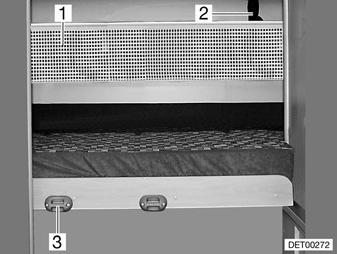 Käytä lapsille sopivia erillisiä lastensänkyjä tai lapsille tarkoitettuja matkasänkyjä. Mallista riippuen auton takaosassa on kerrossänky. Kerrossänkyä voidaan käyttää myös takatallina.