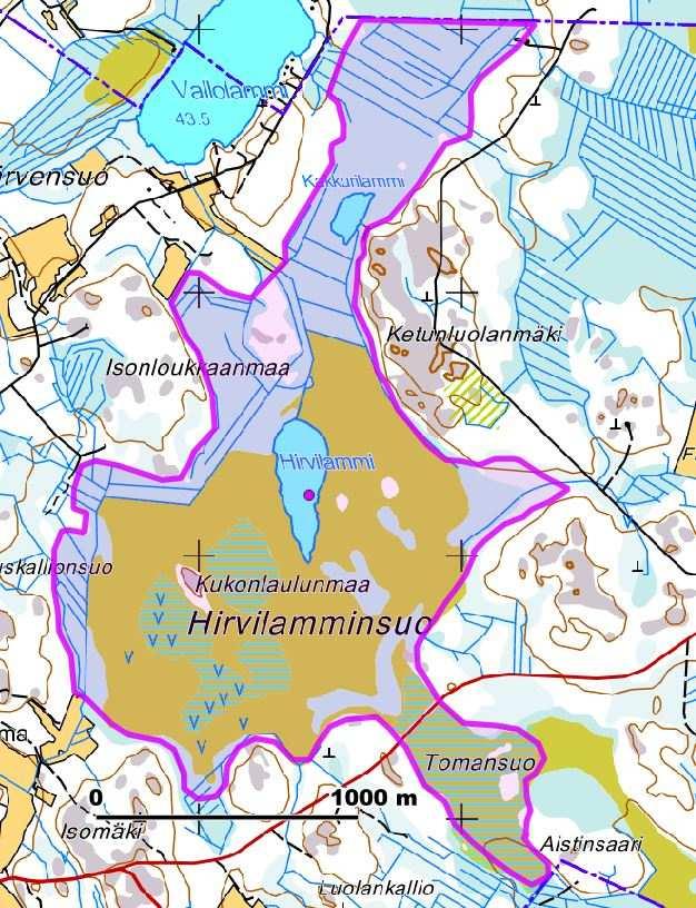 Laitila, Hirvilamminsuo: 110156 (110124); 272 ha Melko laaja, luonnontilaisen kaltainen avosuo, joka on osa Varsinais-Suomen pohjoisosien viimeisten luontoarvoiltaan merkittävien soiden kokonaisuutta.