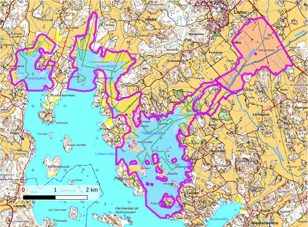 Suojelutoimenpiteet: Alueen linnustoarvojen huomioiminen kaavoituksessa ja maankäytössä ylimääräisen häiriön välttämiseksi. Pesimäalue: haapana (4), harmaasorsa (mahd.