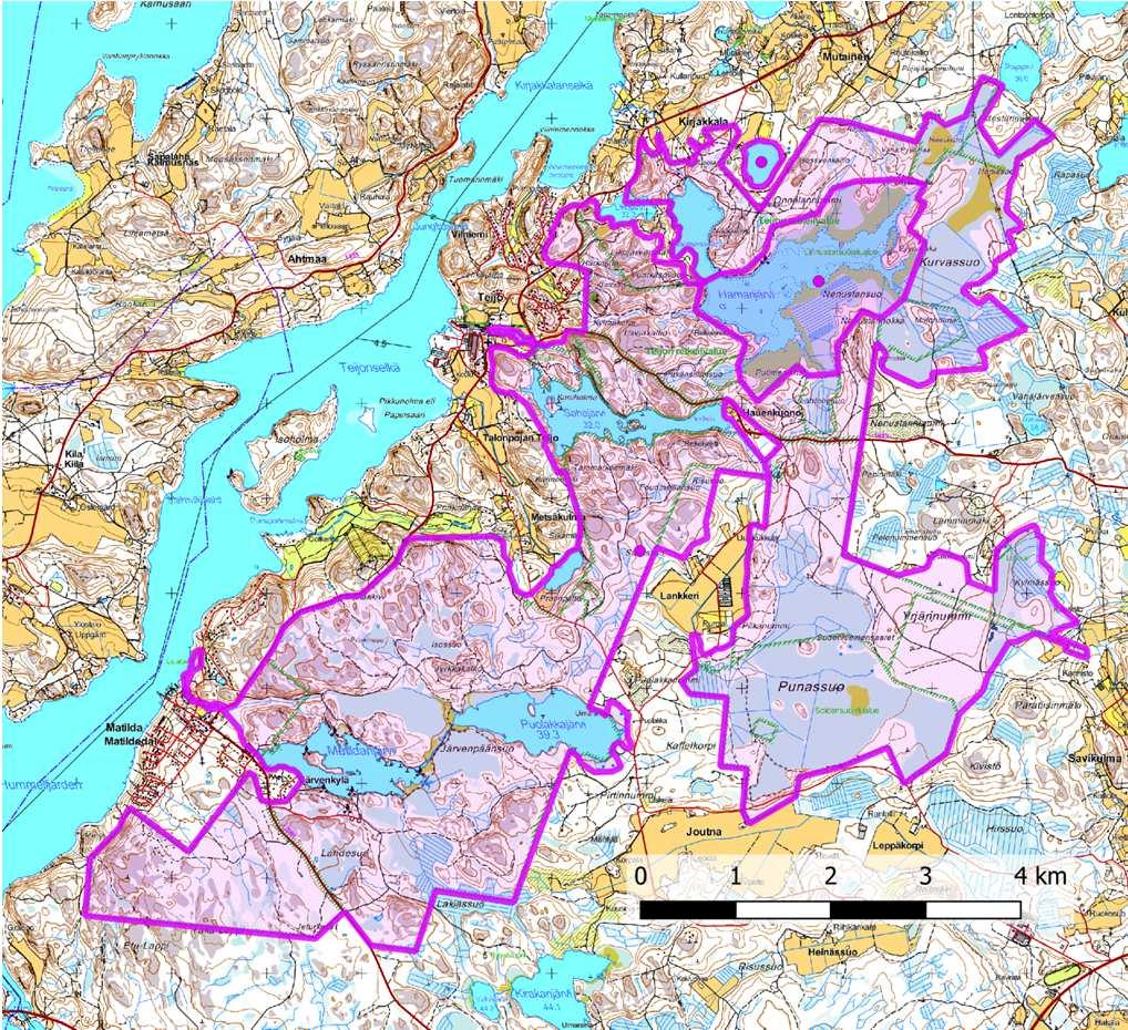 Salo (Perniö), Teijon ylängön metsä- ja järvialue: 110242 (110115); 3757 ha Laaja melko yhtenäinen metsäalue, jolla on useita järviä, yksi merkittävä metsonsoidin ja kahden pienemmän ympäröiviä