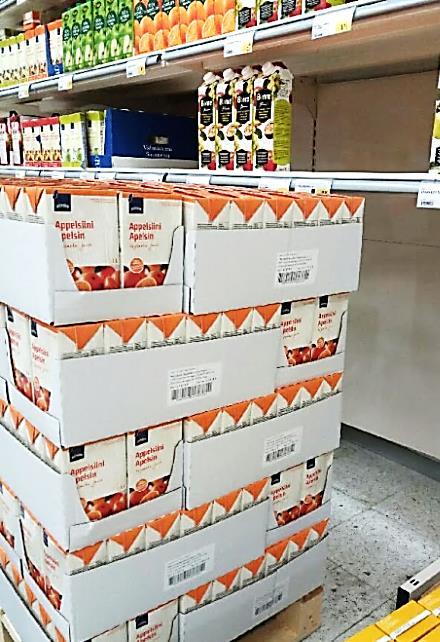 Pakkaukseen ei saa jäädä tyhjää tilaa. Lavapakkauksen suojamateriaalin tulee olla helposti poistettavissa ilman työkaluja.