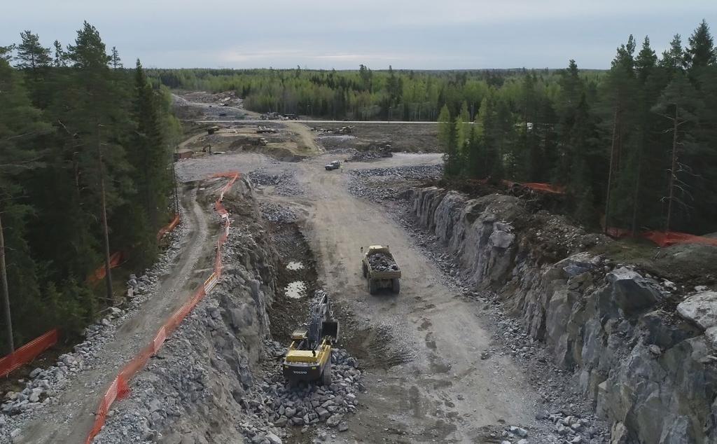 pysäytyksiä vt 3 Nurmijärven Veden linjasiirrot hankealueella