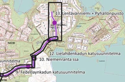 Tilaajan tavoitteet osan 2 raitiotiejärjestelmälle kaduittain Raitiotieallianssin toimitussisältö Federleynkatu ja Kehyskatu Raitiotie sekakaistoilla, ajoratapysäköinti kielletty, tonttiliittymien