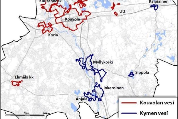 5 5 PROJEKTIN ALKUASETELMA Projektin tiedot Osallistujat Työnjako Kymen Vesi Oy, Kotkan kaupunki, Kouvolan kaupunki ja Pyhtään kunta, Pöyry Finland Oy. Ohjausryhmässä yhteensä 14 henkilöä.