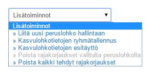 Vipu-palvelussa voit liittää uudet hallintaan tulleet peruslohkot lisätoimintojen kautta, täytyy tietää koko