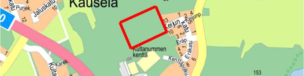 Suunnittelualue Suunnittelualue sijaitsee Kultanummen kentän pohjoispuolella olevalla metsäalueella rajoittuen idässä Eräkadun asuntoalueeseen.