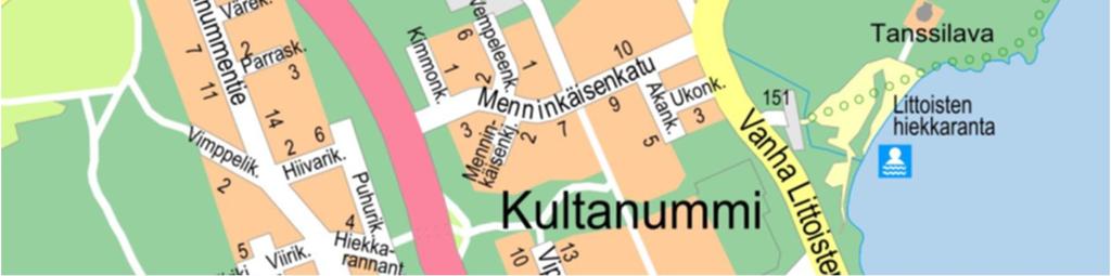 Maanomistajat ovat neuvotelleet Eräkadun asemakaavan asuntoalueen täydentämisestä Kultanummen kentän pohjoispuolella pientaloalueena osayleiskaavan mukaisesti.