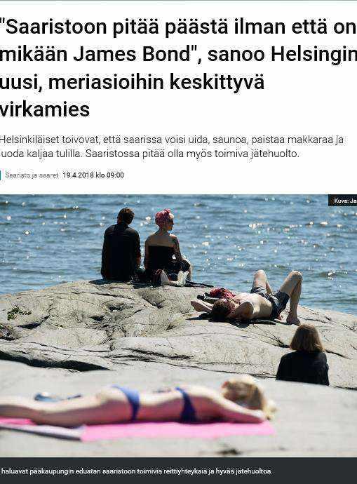 Kansainvälisesti kiinnostavat tapahtumat merellisessä ympäristössä Helsinki Biennaali kesällä 2020 on kansainvälinen nykytaiteen tapahtuma saaristossa ja rannoilla.