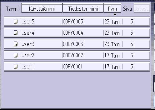 Tallennettujen asiakirjojen tulostaminen Tallennettujen asiakirjojen tulostaminen Tulostaa asiakirjapalvelimelle tallennetut asiakirjat.