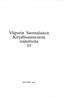 Viipurin Suomalaisen Kirj allisu usseuran toimitteita