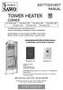 TOWER HEATER CORNER. TH2-30Ni2-CNR TH3-35Ni2-CNR TH3-45Ni2-CNR TH3-60Ni2-CNR TH4-60Ni2-CNR TH5-80Ni2-CNR TH5-90Ni2-CNR