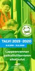VYÖHYKE A TALVI Lappeenrannan paikallisliikenteen aikataulut