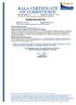 Certificate number 487 Competence valid until: 31.12.2015 The Construction Quality Association's Certification Board Certifies that