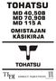 TOHATSU MD 40,50B MD 70,90B MD 115 A OMISTAJAN KÄSIKIRJA