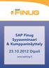 SAP Finug Syysseminaari & Kumppaninäyttely. 23.10.2012 Dipoli. www.sapfinug.fi