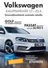 Volkswagen KAUPPAPÄIVÄT 17. 22.3. Ennennäkemätöntä vastinetta rahoille.