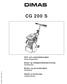 CG 200 S. Drift- och underhållshandbok Golvhyvlingsmaskin. Brugs- og vedligeholdelsesanvisning Gulvafhøvlere. Bruker- og servicehåndbok Gulvsliping