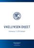 Vikellyksen ohjeet. Voimassa 1.1.2014 alkaen. Suomen Ratsastajainliitto ry Radiokatu 20, 00093 Valo puh. 09 2294 510. ratsastus@ratsastus.