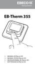 EB-Therm 355 SE EN NO FI. MANUAL EB-Therm 355 MANUAL FOR EB-Therm 355 BRUKSANVISNING EB-Therm 355 KÄYTTÖOHJE EB-Therm 355