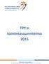 TPY:n toimintasuunnitelma 2015