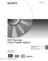 DVD Recorder Home Theatre System DAR-RH7000 DAR-RH1000. Betjeningsvejledning Käyttöohje Manual de instruções 2-635-397-11(1) DK FI PT