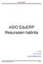 ASIO EduERP Resurssien hallinta