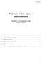 Psykologian tutkinto-ohjelman ohjaussuunnitelma