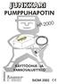 PUMPPUHAPOTIN KÄYTTÖOHJE- JA VARAOSALUETTELO 62375 YLIHÄRMÄ FINLAND TEL. +358-(0)6-4835111 FAX +358-(0)6-4846401