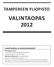 Tampereen yliopisto. valintaopas 2012