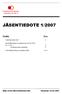 JÄSENTIEDOTE 1/2007. Toimihenkilöt 2007 2. Ammattiosaston kevätkokous 28.03.2007, klo 11.00. Toimintakertomus vuodelta 2006 5 9