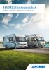 HYMER integroidut. HYMER Exsis-i, HYMER B-Klasse, HYMER B-Klasse SL ja HYMER StarLine S.