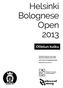 Helsinki Bolognese Open 2013