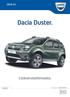 2014-12. Dacia Duster. Lisävarustehinnasto. www.dacia.fi Keskity oleelliseen. 3TAI 100 000 KM VUODEN TAKUU. SISÄLTÄÄ 24 h TIEPALVELUN