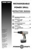 RECHARGEABLE POWER DRILL